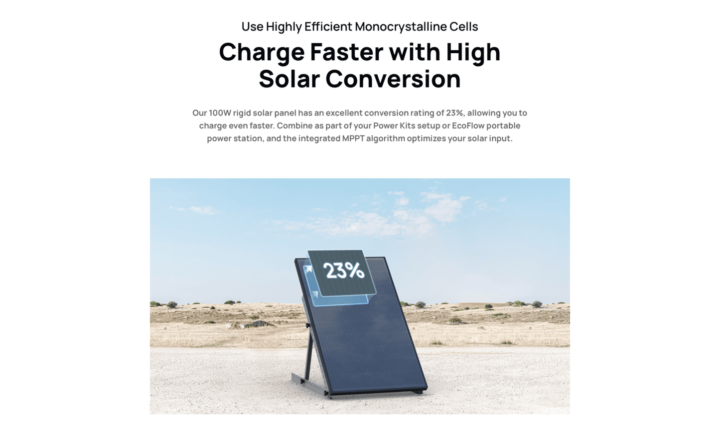 Ecoflow 100W Rigid Solar Panel