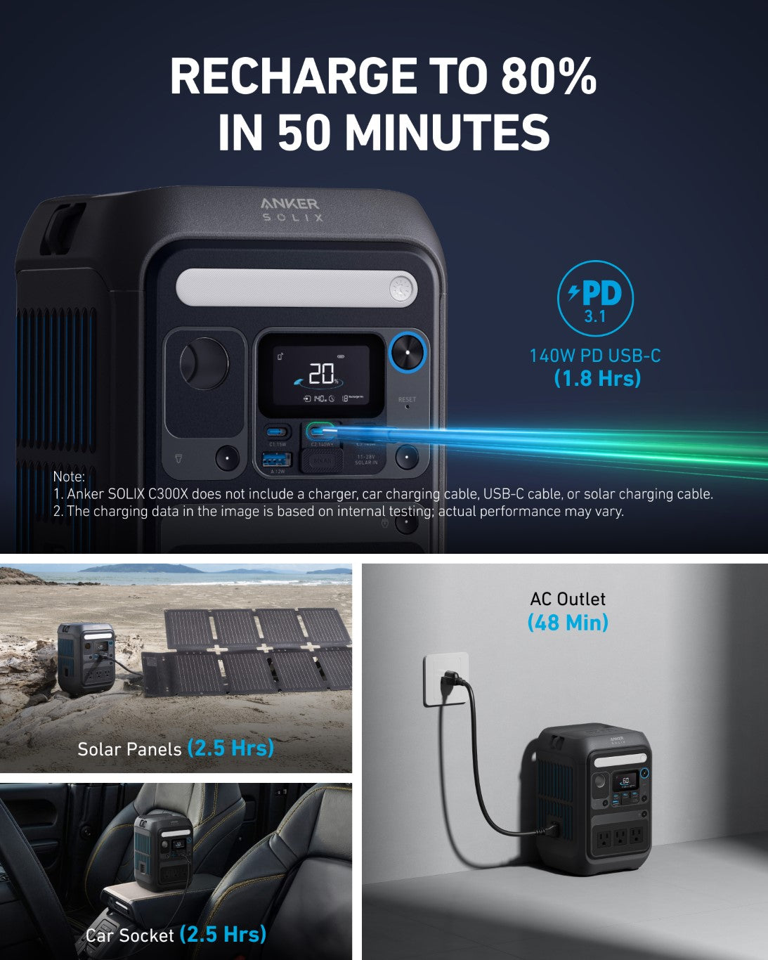 Anker SOLIX C300X Portable Power Station